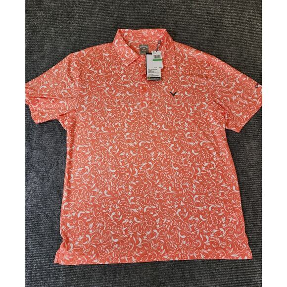 Callaway Other - Callaway Golf Opti-Dri Men's Polo Shirt Large Coral Chic NWT